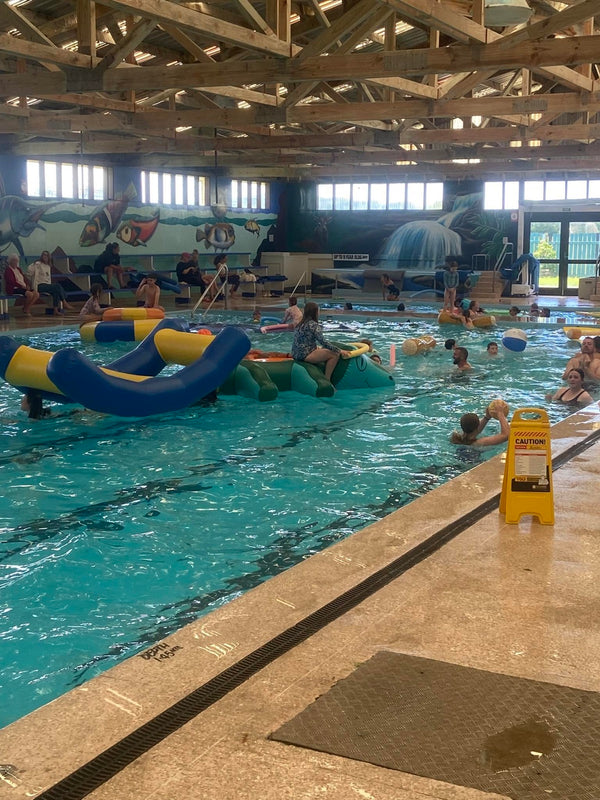 Kids and whānau swimming at Ōpunakē Community Pools